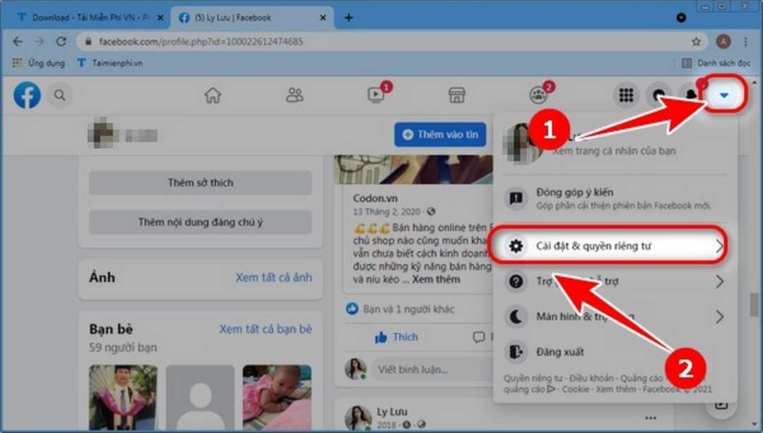 Có thể ẩn like trên Facebook bằng máy tính 