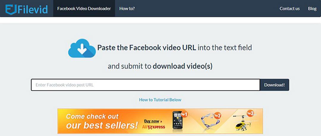 Cách tải video từ Facebook bằng Filevid siêu dễ