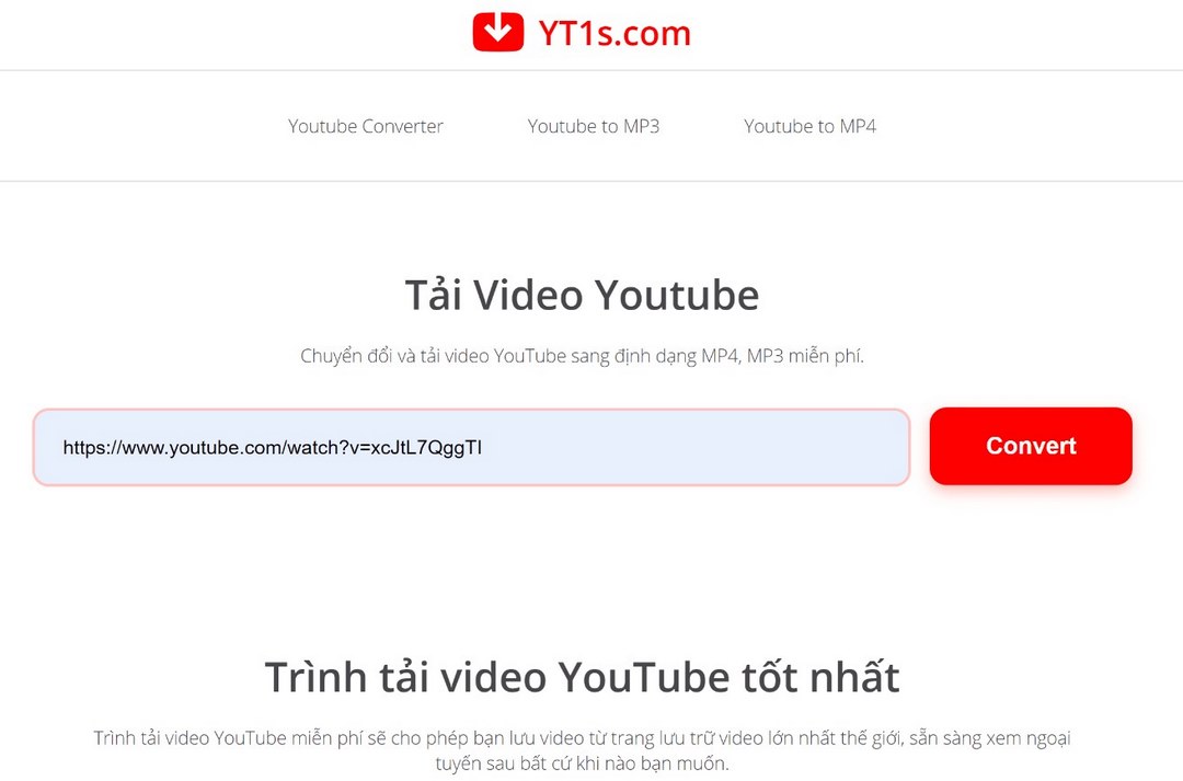 Cách tải nhạc mp3 từ youtube bằng YT1s.com