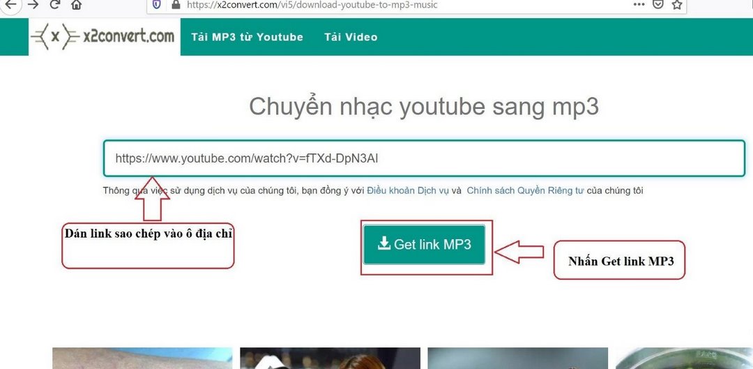 Cách tải nhạc mp3 từ youtube với x2convert.com