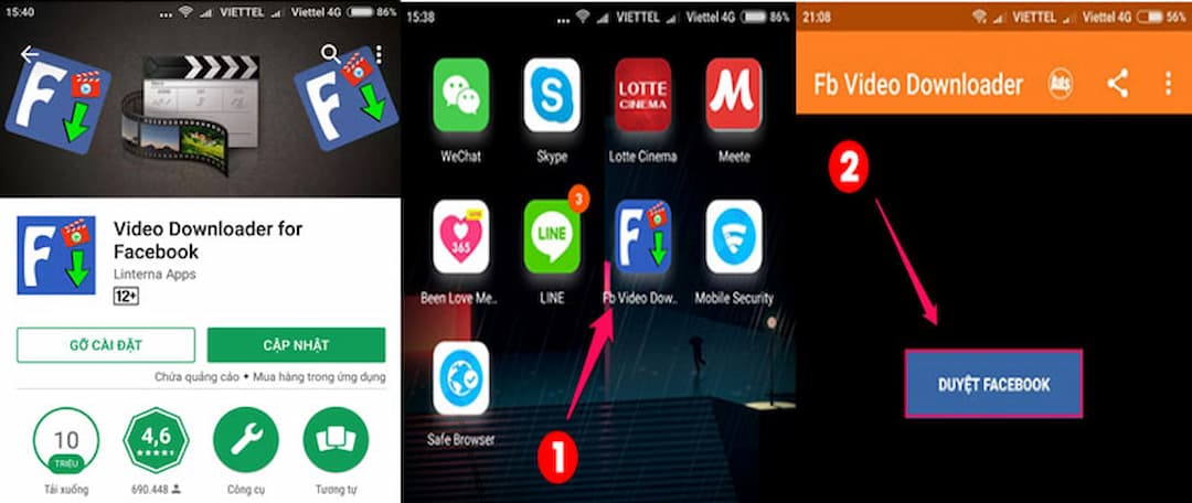 Cách tải video facebook về điện thoại android