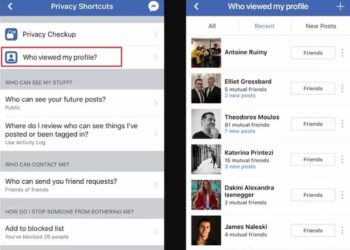 Cách xem ai hay vào Facebook của mình trên Android
