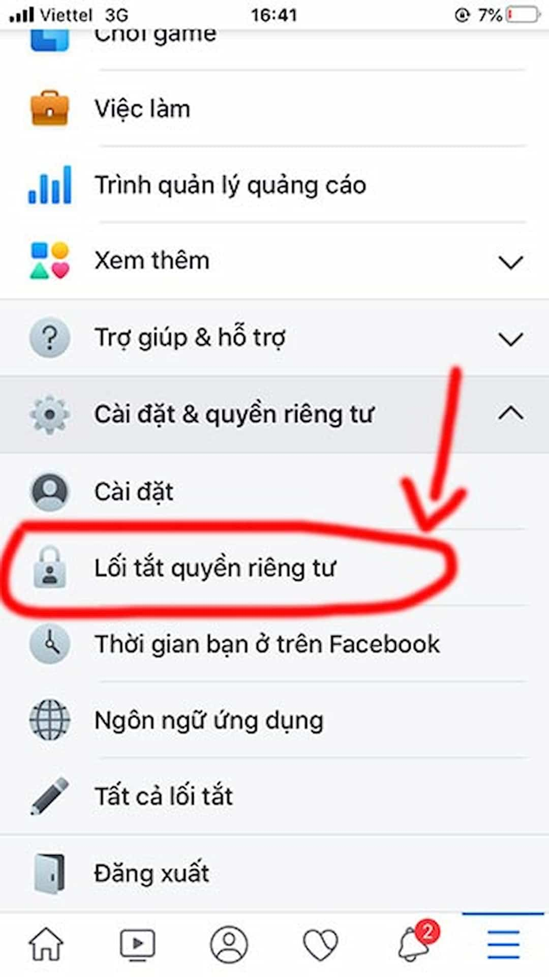 Cách xem lịch sử truy cập Facebook trên Android